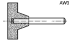 Шлифовальные головки прямого профиля со ступицей AW3